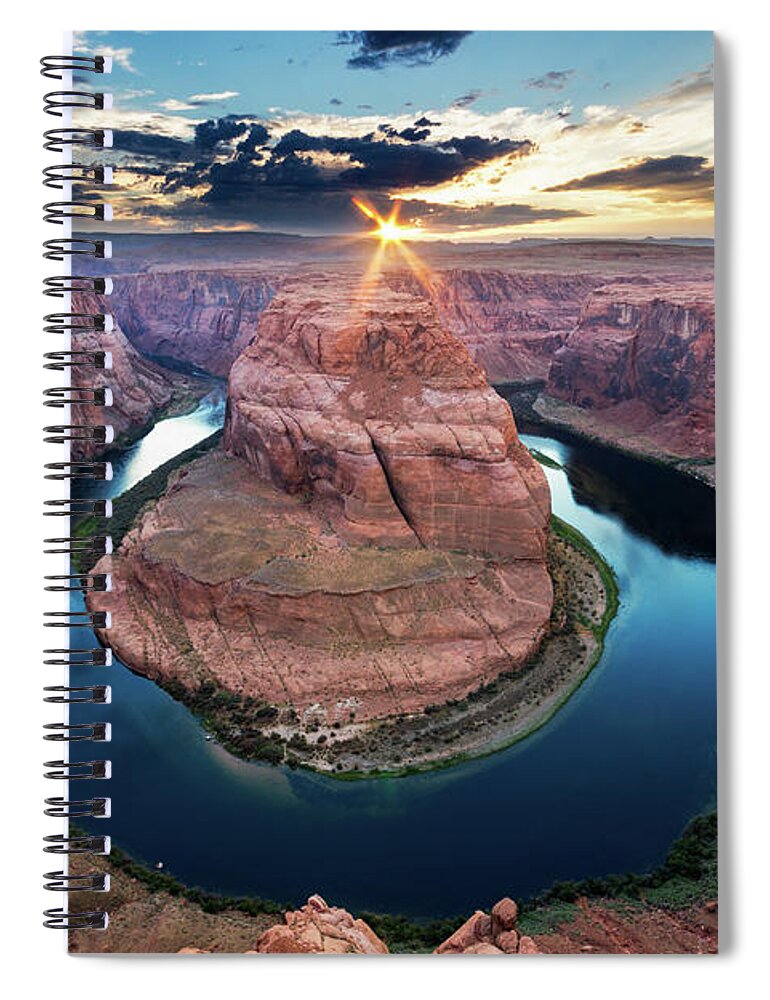 Arizona Spiral Notebook featuring the photograph Horseshoe Bend #1 by Francesco Riccardo Iacomino
