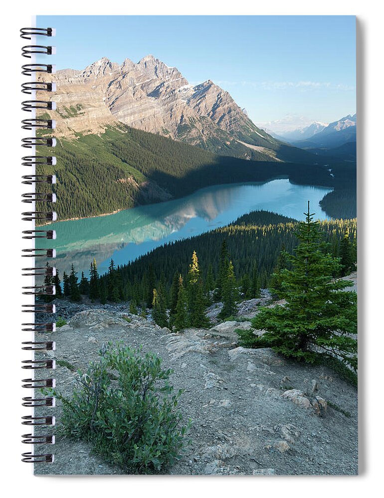 Scenics Spiral Notebook featuring the photograph Icefields Parkway, Bow Pass, Peyto Lake #1 by John Elk Iii