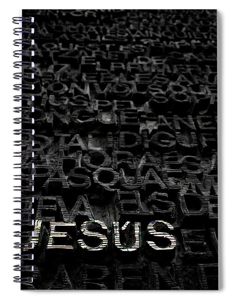 Catalonia Spiral Notebook featuring the photograph Jesus #1 by Tito Slack