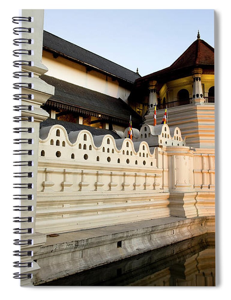 Scenics Spiral Notebook featuring the photograph Kandy Sri Lanka Dalada Maligawa #1 by Laughingmango