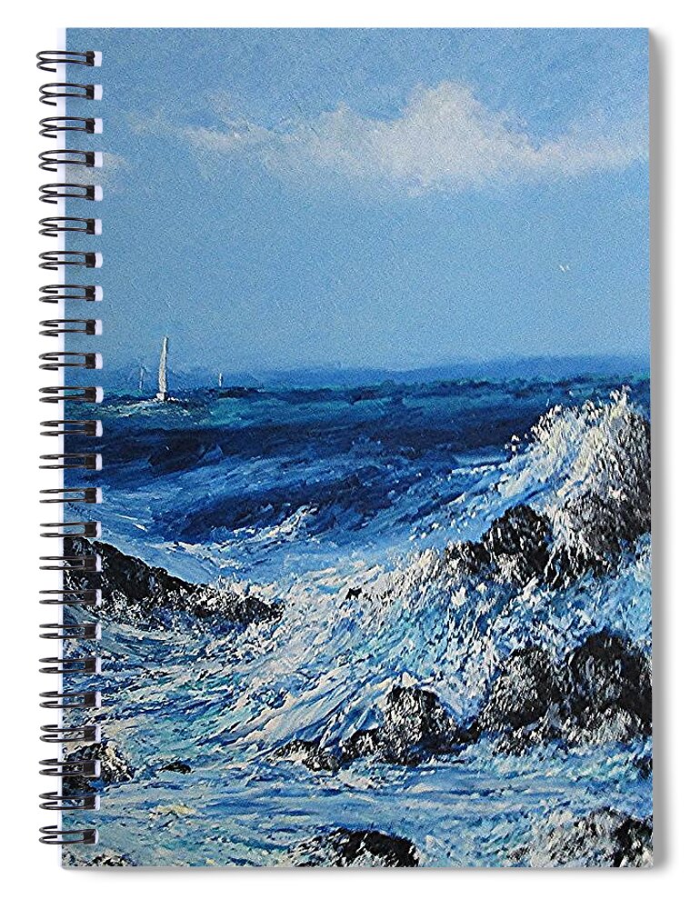 Ocean Spiral Notebook featuring the photograph Keanae Point by Fred Wilson