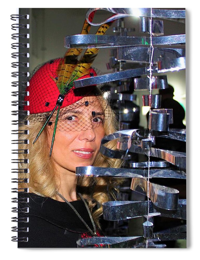 Lady Spiral Notebook featuring the photograph Lady in Red #1 by Yelena Tylkina