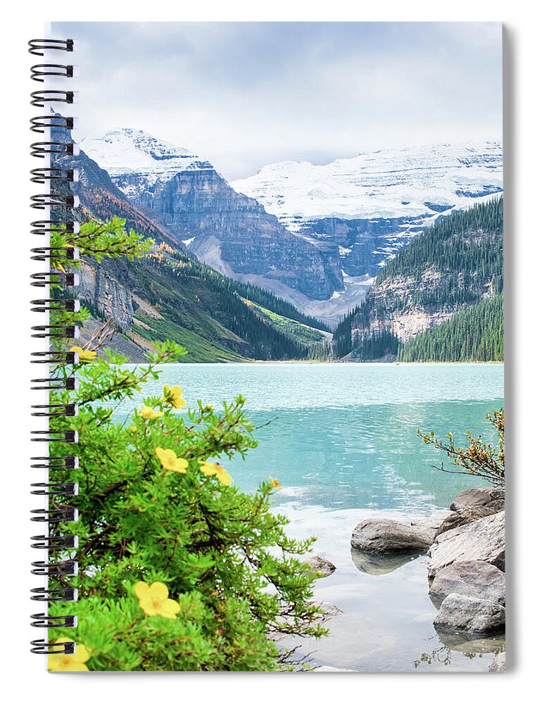 Alberta Spiral Notebook featuring the photograph Lake Louise Banff #1 by Nick Mares