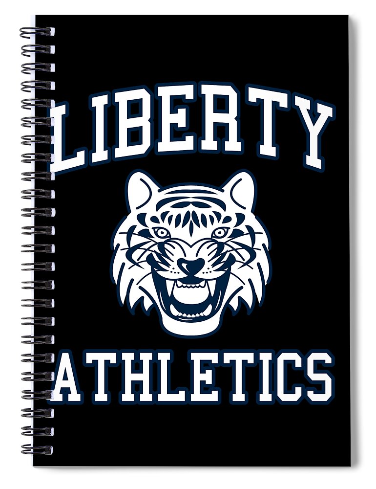 Cool Spiral Notebook featuring the digital art Liberty High Athletics #1 by Flippin Sweet Gear