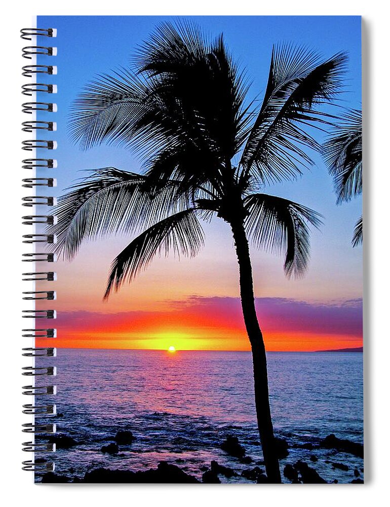 Hawaii Spiral Notebook featuring the photograph Maui Sunset #1 by Doug Davidson