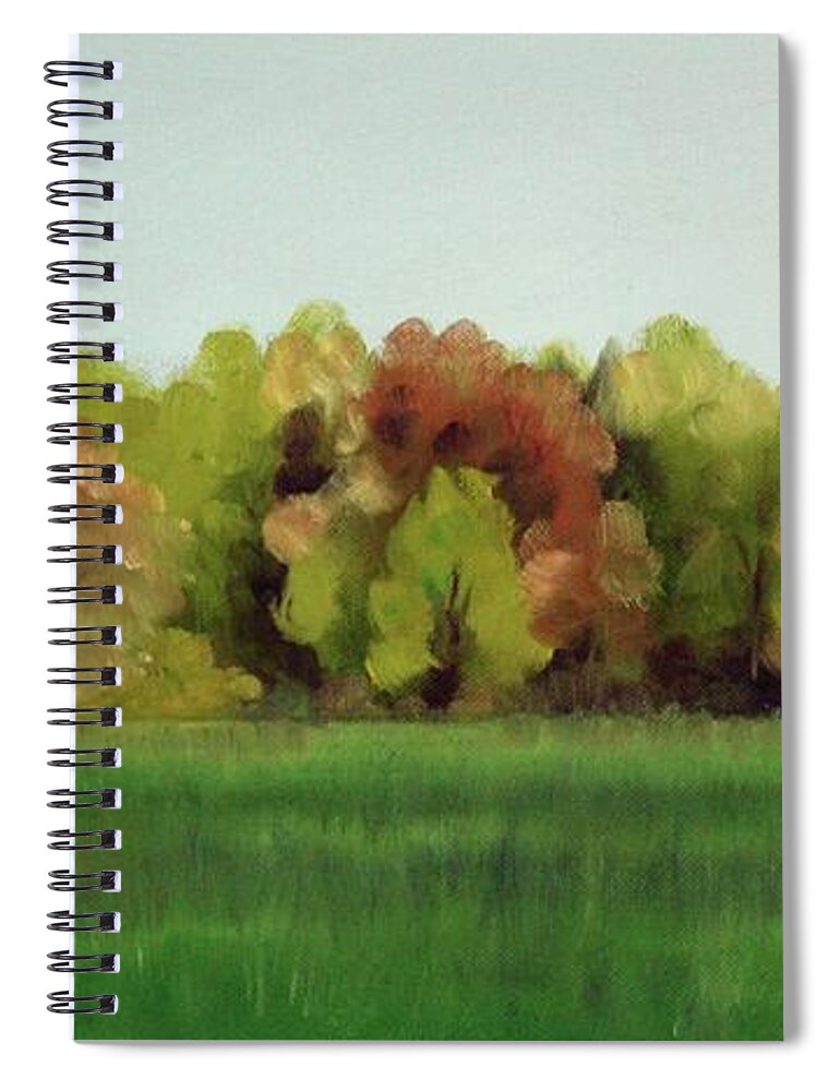 Landscape Spiral Notebook featuring the painting May Common #1 by Sarah Lynch