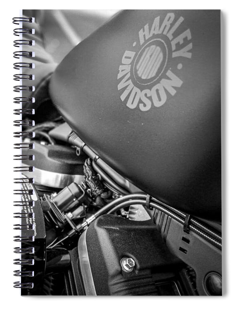 Harley Davidson Spiral Notebook featuring the photograph Mc007 by Howard Roberts