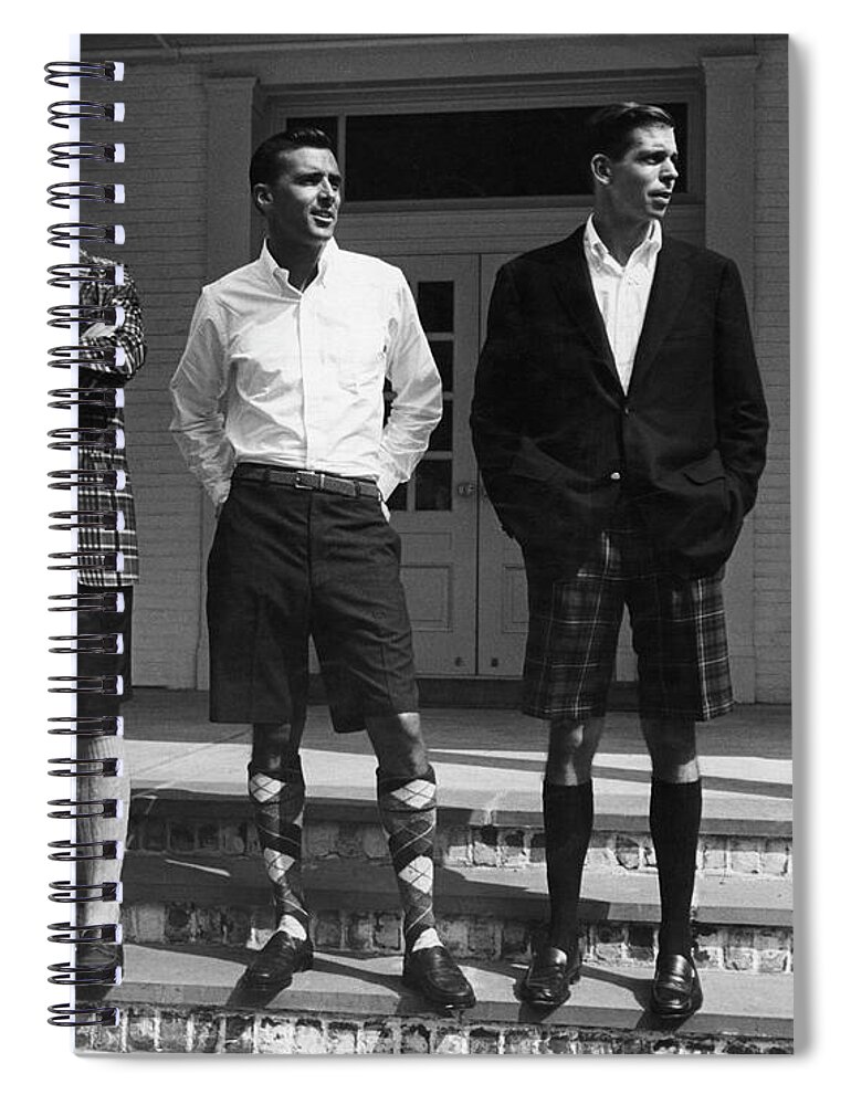 Bermuda Spiral Notebook featuring the photograph Men In Bermuda Shorts by Alfred Eisenstaedt