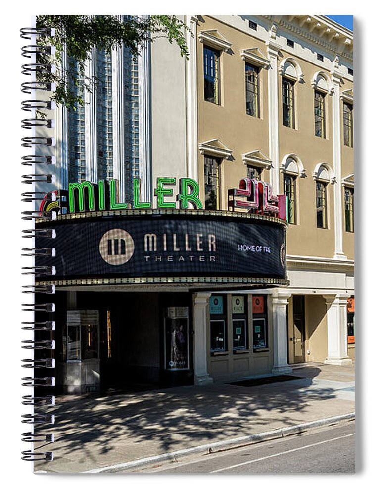 Miller Theater Augusta Ga Georgia Spiral Notebook featuring the photograph Miller Theater Augusta GA #1 by Sanjeev Singhal