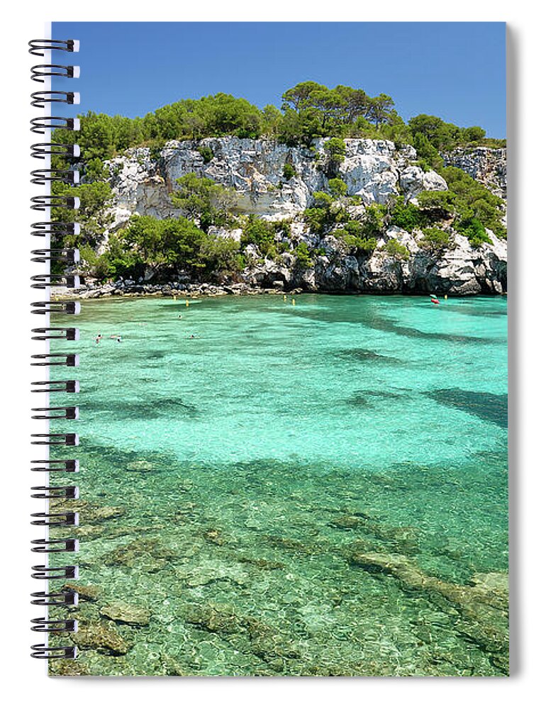 Scenics Spiral Notebook featuring the photograph Minorca, Macarella #1 by Stefano Salvetti