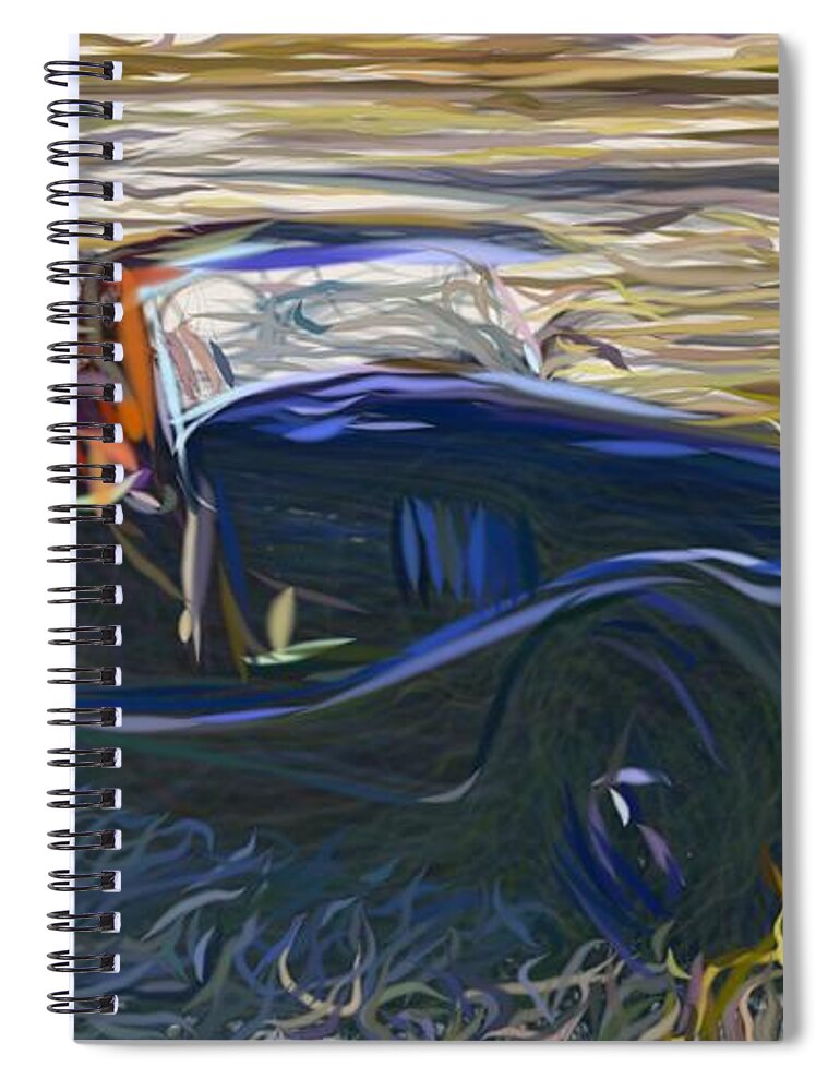 Morgan Spiral Notebook featuring the digital art Morgan 4 4 Sport Draw #1 by CarsToon Concept
