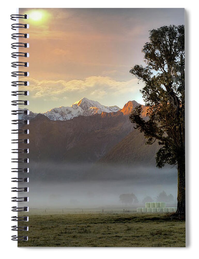 Tranquility Spiral Notebook featuring the photograph Morning Mist #1 by Photo Art By Mandy