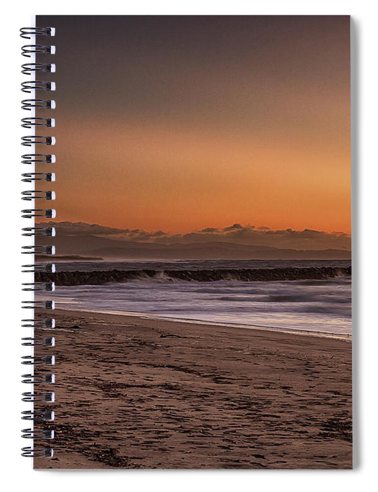Sunset Spiral Notebook featuring the photograph Moss Landing Sunset #1 by Bill Roberts