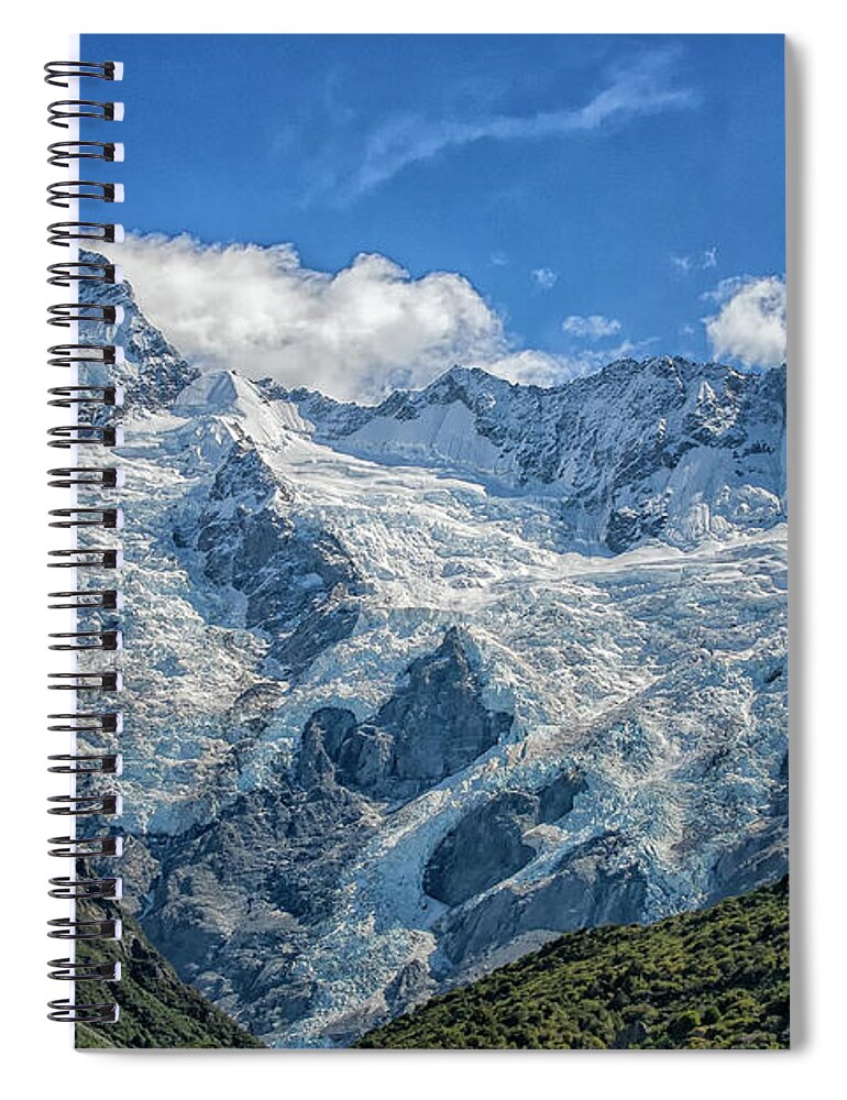 New Zealand Spiral Notebook featuring the photograph Mount Cook by Patricia Hofmeester