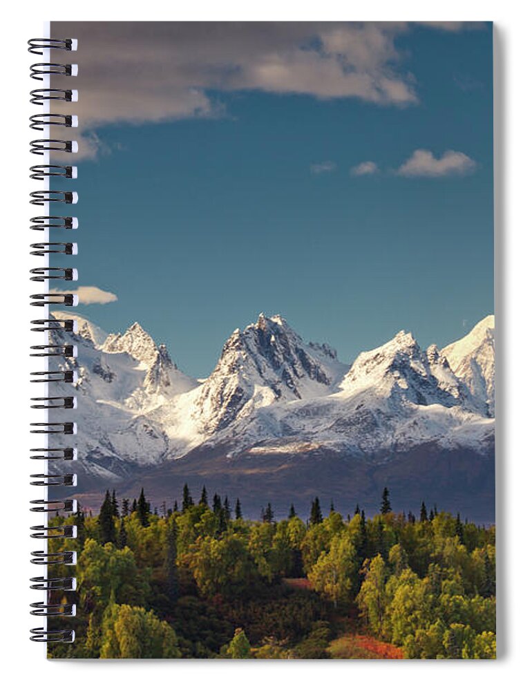Scenics Spiral Notebook featuring the photograph Mt. Mckinley- Alaska #1 by Enn Li  Photography