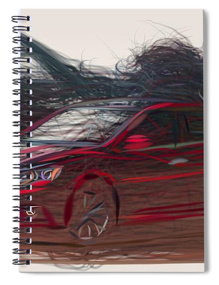 Nissan Spiral Notebook featuring the digital art Nissan Sentra SR Turbo Drawing #2 by CarsToon Concept