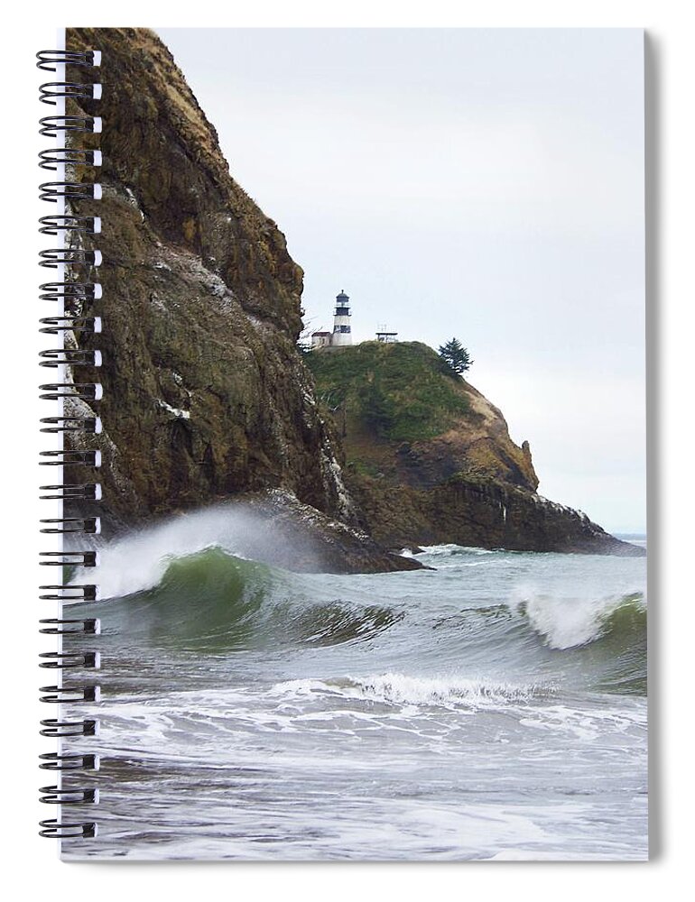 Lighthouse Spiral Notebook featuring the photograph North Head Lighthouse #1 by Julie Rauscher