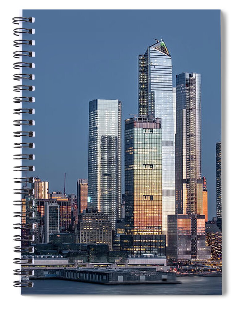 Nyc Skyline Spiral Notebook featuring the photograph NYC Skyline Blue Hour #1 by Susan Candelario