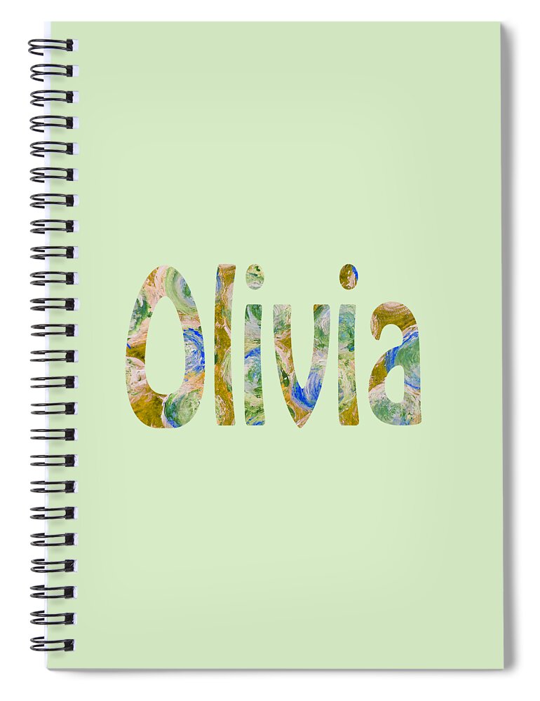 Olivia Spiral Notebook featuring the digital art Olivia by Corinne Carroll