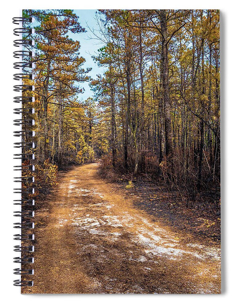 Barrens Spiral Notebook featuring the photograph Pine Barrens Burn #1 by Louis Dallara