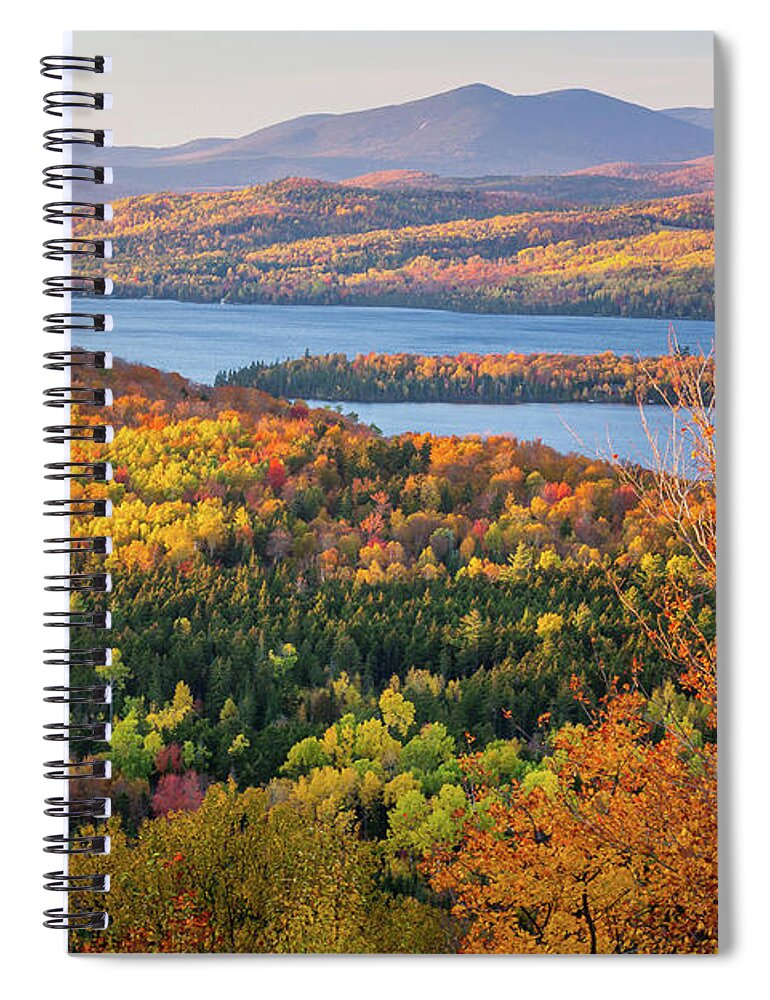 America Spiral Notebook featuring the photograph Rangeley Lake Fall #2 by Susan Cole Kelly