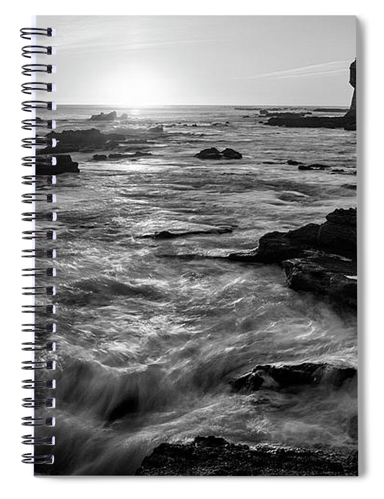 Sky Spiral Notebook featuring the photograph Rising Tide Saint Sebastian Castle Cadiz Spain by Pablo Avanzini