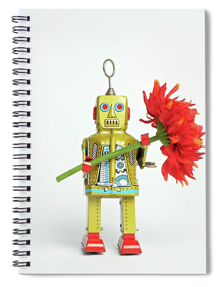 Cut Out Spiral Notebook featuring the photograph Robots #1 by Juj Winn