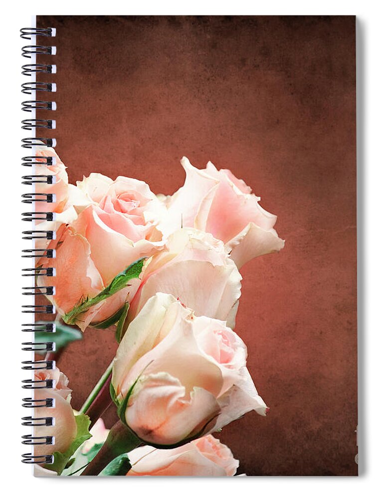 Flower Spiral Notebook featuring the photograph Roses Bouquet #1 by Jelena Jovanovic