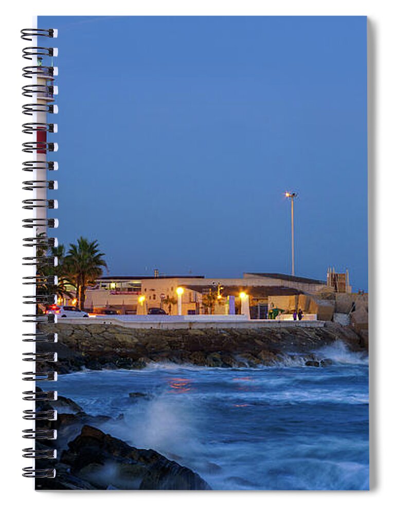 Lighthouse Spiral Notebook featuring the photograph Rota Lighthouse Cadiz Spain #1 by Pablo Avanzini