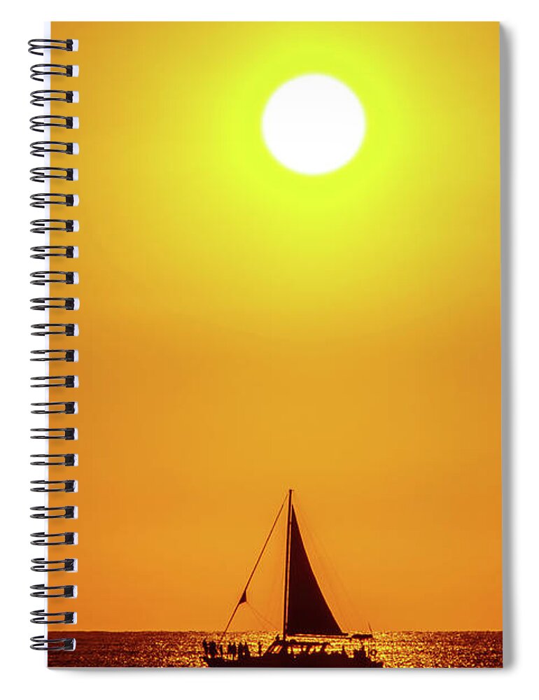 Hawaii Spiral Notebook featuring the photograph Sail Away #1 by John Bauer