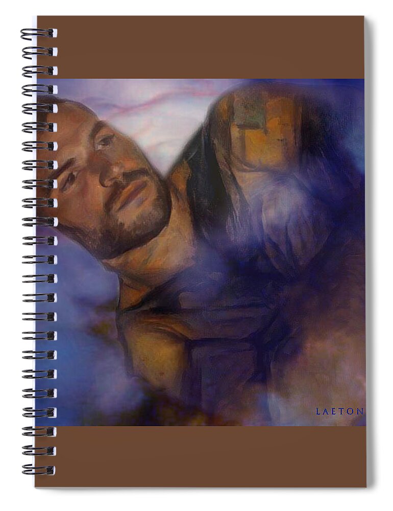 Sexy Spiral Notebook featuring the digital art Samuel #1 by Richard Laeton