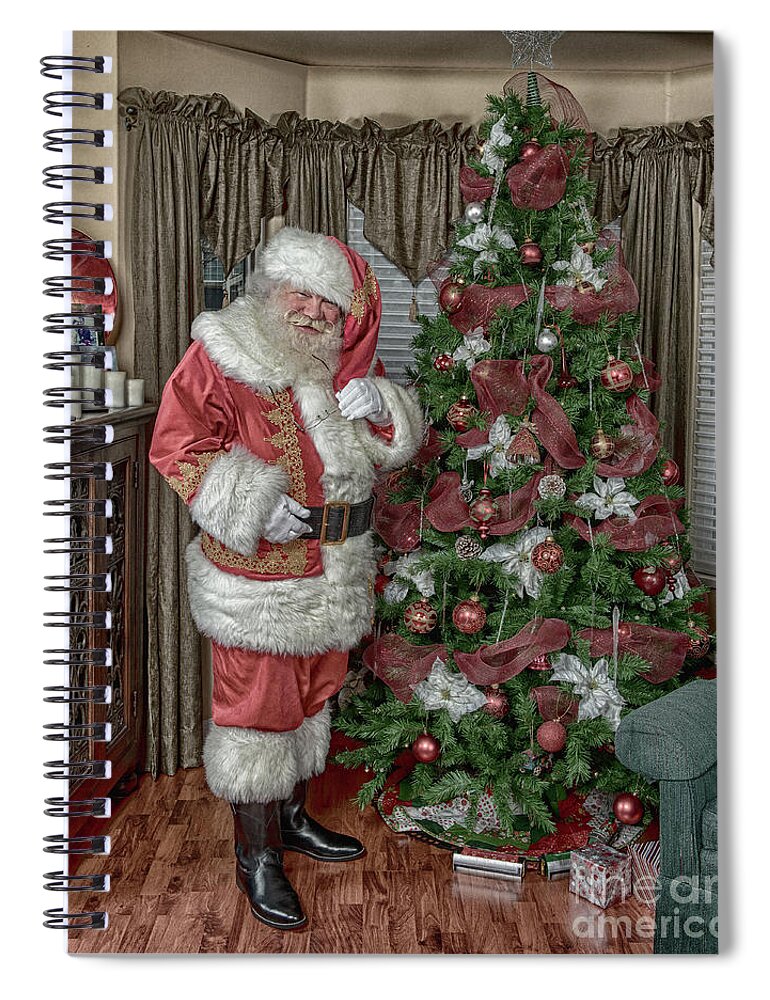 Santa Spiral Notebook featuring the digital art Santa by Jim Hatch