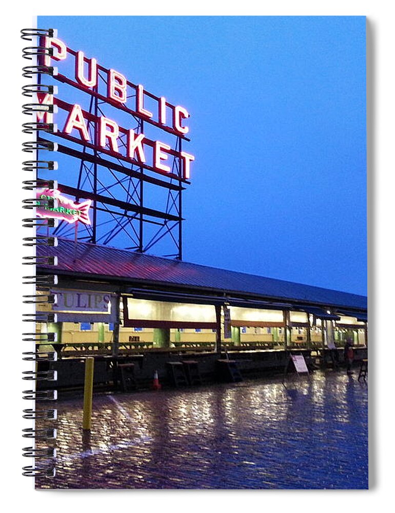 Market Spiral Notebook featuring the photograph Seattle Public Market #2 by FD Graham