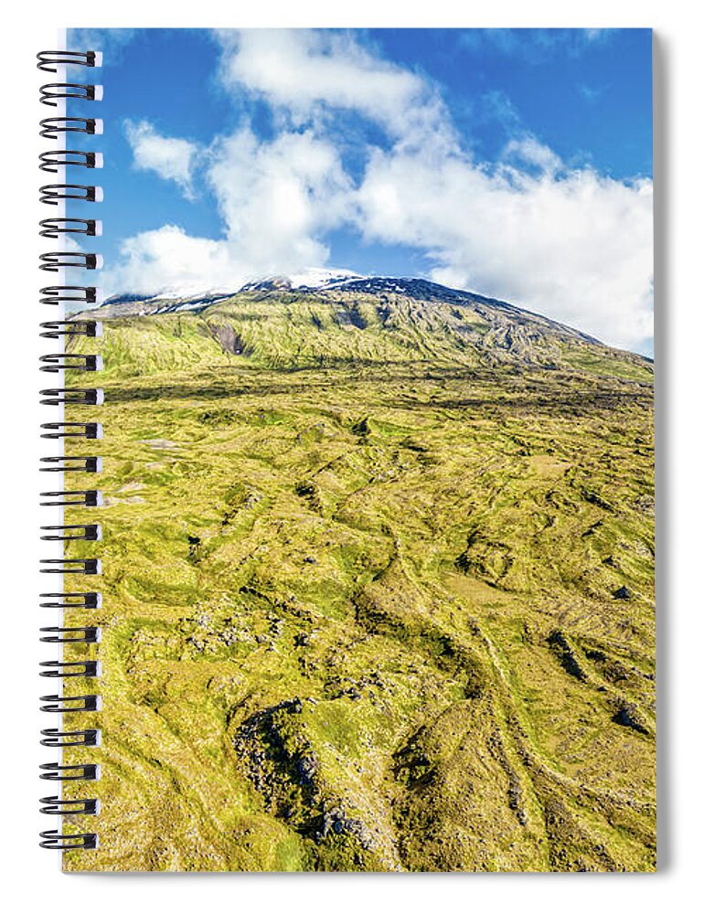 David Letts Spiral Notebook featuring the photograph Snowcapped Volcano II by David Letts