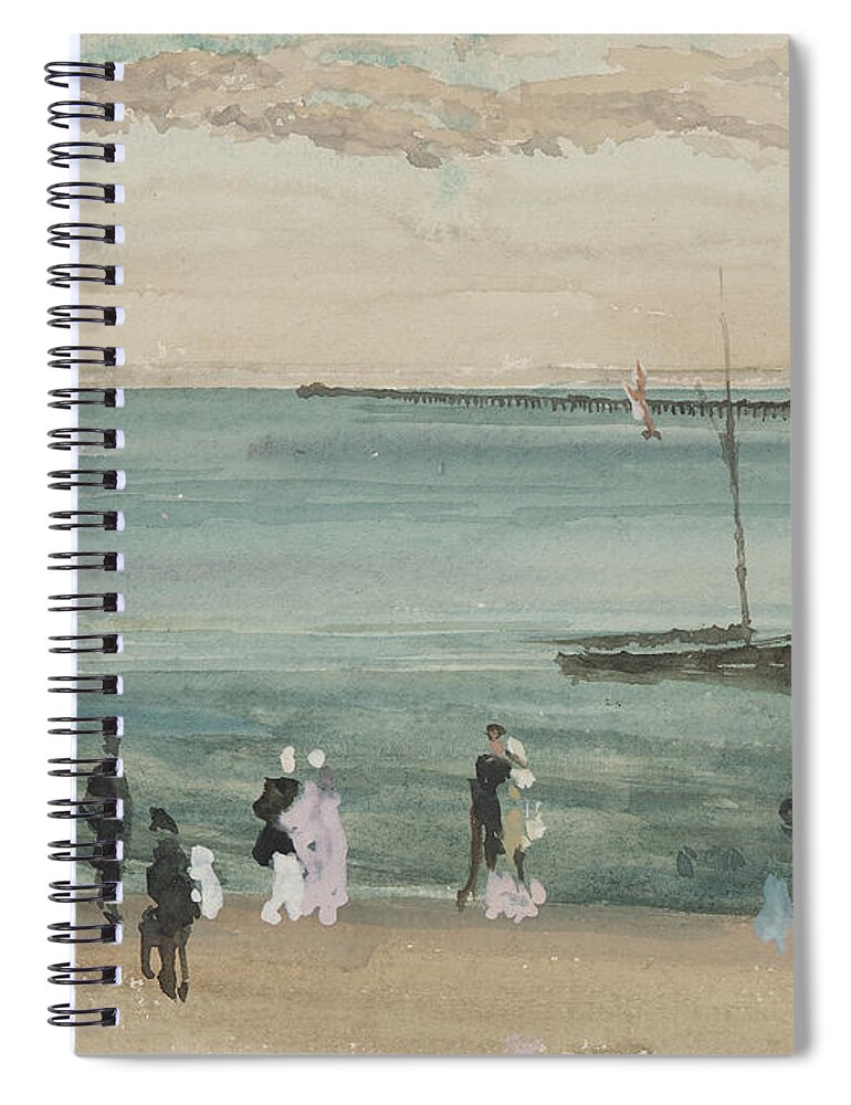 Beach Spiral Notebook featuring the painting Southend Pier by James McNeill Whistler
