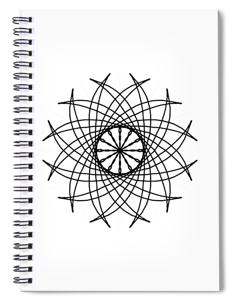 Spiral Spiral Notebook featuring the digital art Spiral Graphic Design by Delynn Addams