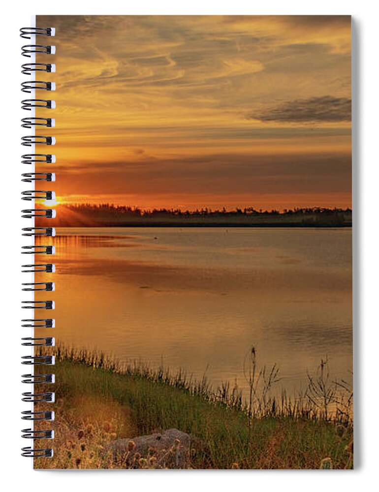 Pei Spiral Notebook featuring the photograph Sunrise at Paynter's Creek by Marcy Wielfaert