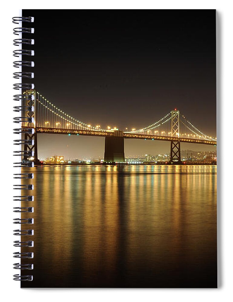 Tranquility Spiral Notebook featuring the photograph The Bay Bridge - San Francisco #1 by Www.35mmnegative.com