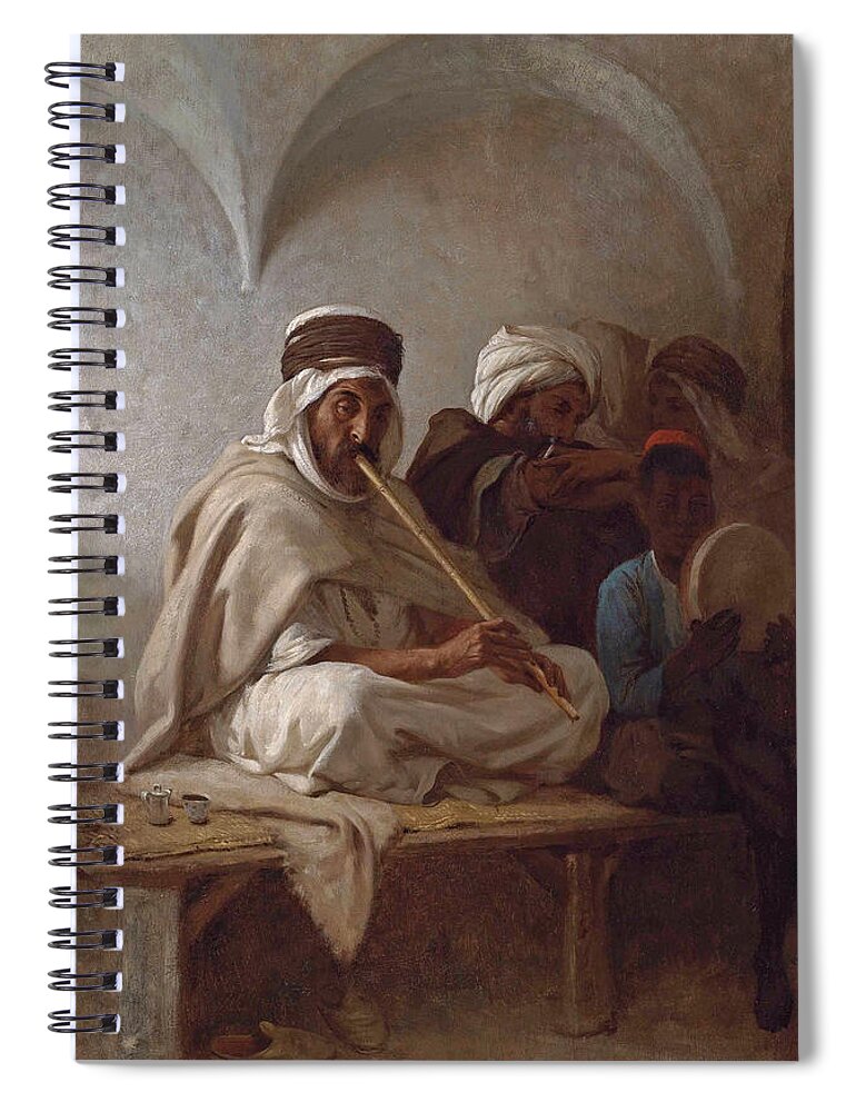 Hippolyte Lazerges Spiral Notebook featuring the painting The Musician #2 by Hippolyte Lazerges