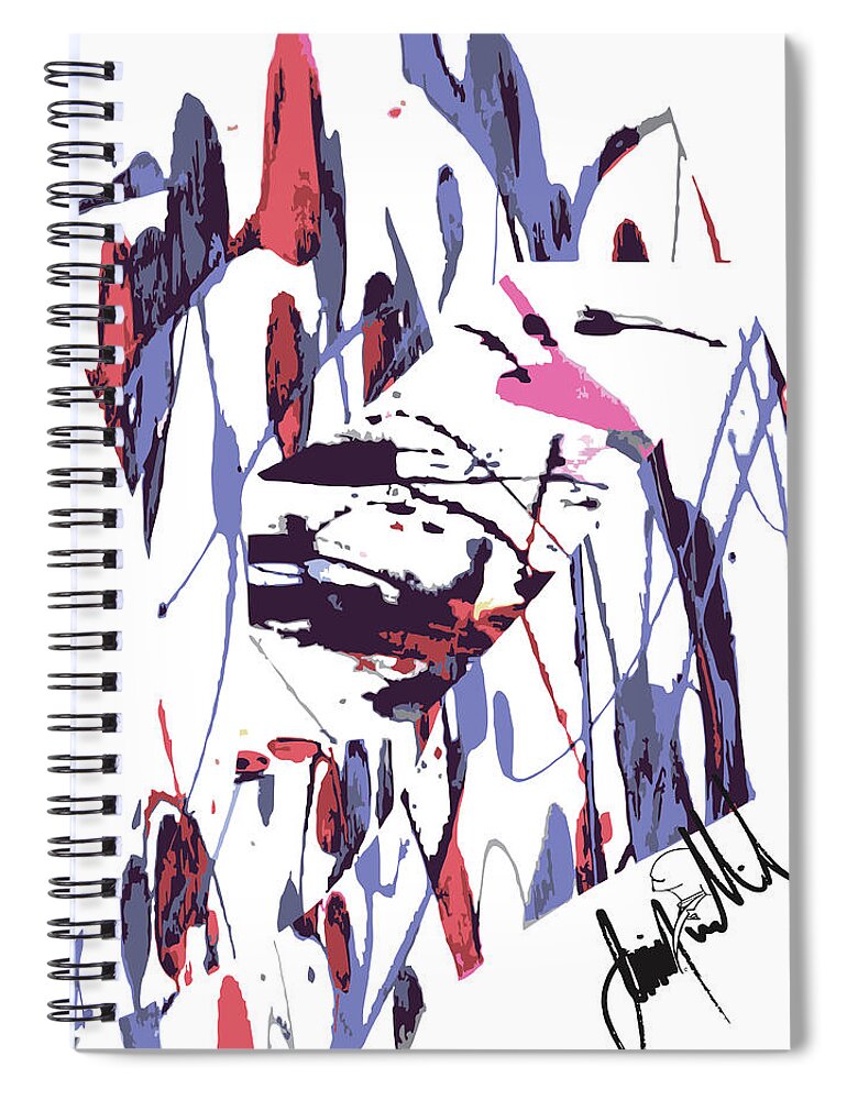  Spiral Notebook featuring the digital art The Time #1 by Jimmy Williams