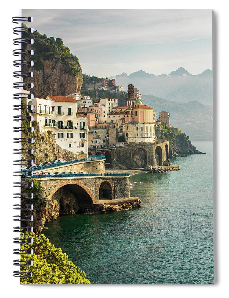 Arch Spiral Notebook featuring the photograph The Village Of Atrani, Amalfi Peninsula #1 by Buena Vista Images