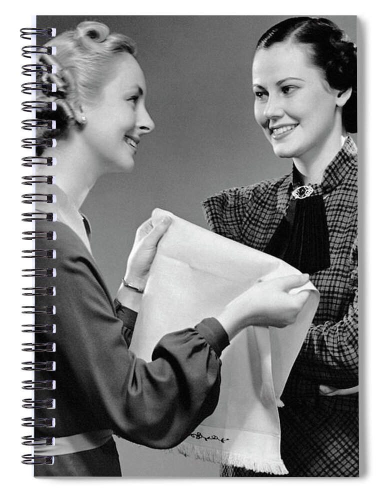 People Spiral Notebook featuring the photograph Two Women Talking #1 by George Marks