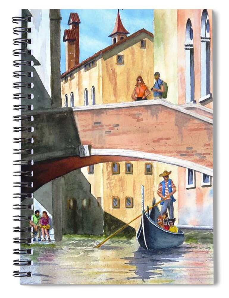 Venicew Spiral Notebook featuring the painting Venice #1 by Joseph Burger