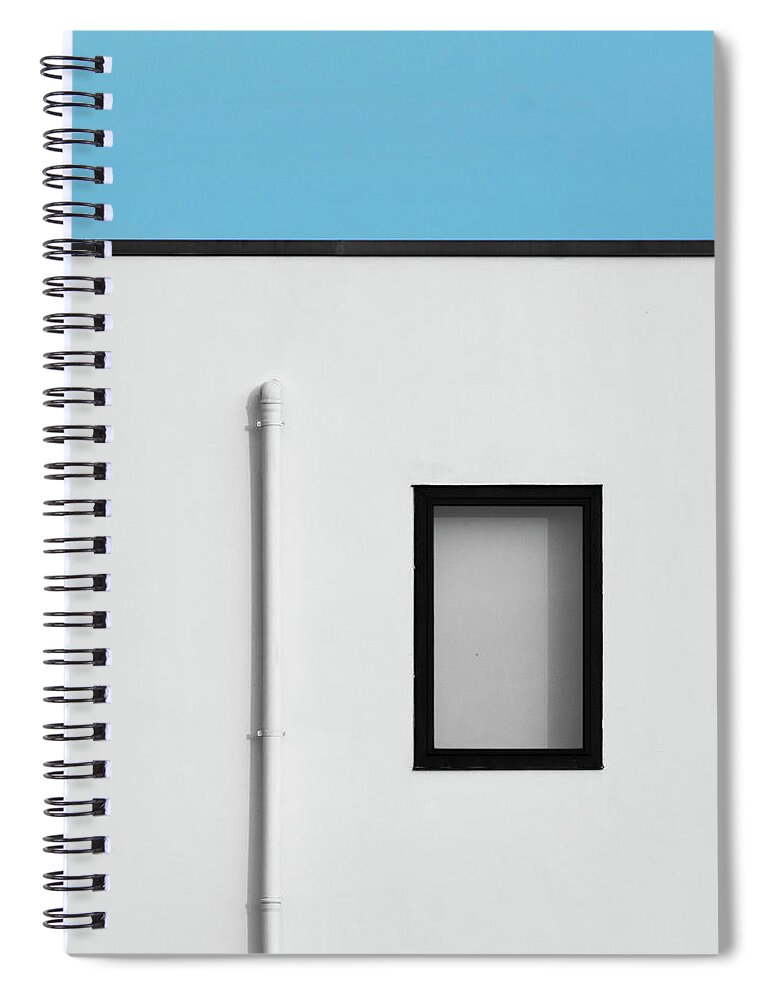 Urban Spiral Notebook featuring the photograph Square - Verona Windows 1 by Stuart Allen