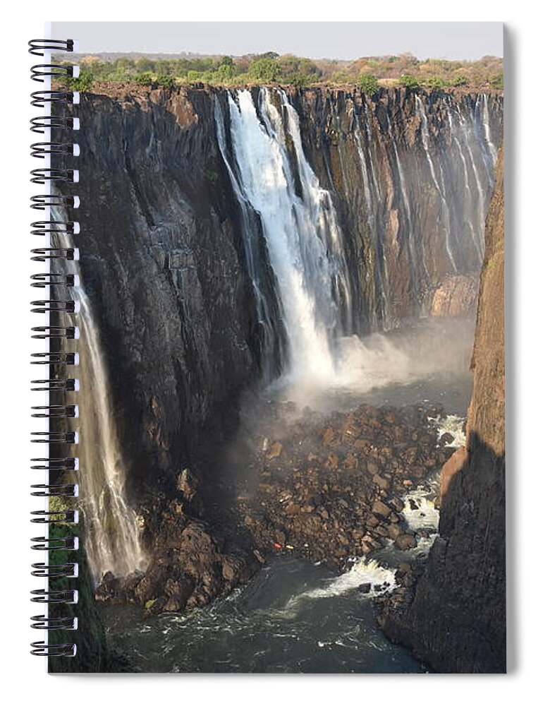 Waterfall Spiral Notebook featuring the photograph Victoria Falls by Ben Foster