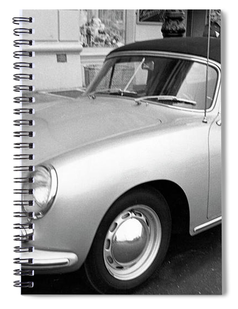 1950-1959 Spiral Notebook featuring the photograph Vintage Porsche #1 by George Marks