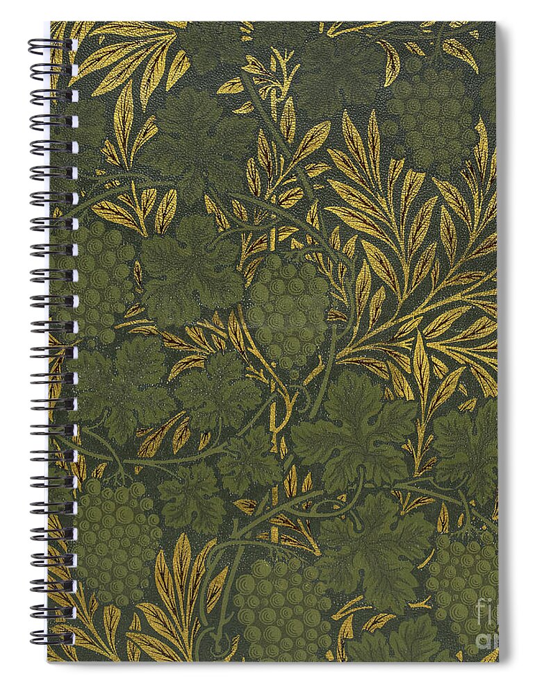 Wallpaper Sample Spiral Notebook featuring the painting Wallpaper Sample, 1873 by Morris and Co by William Morris