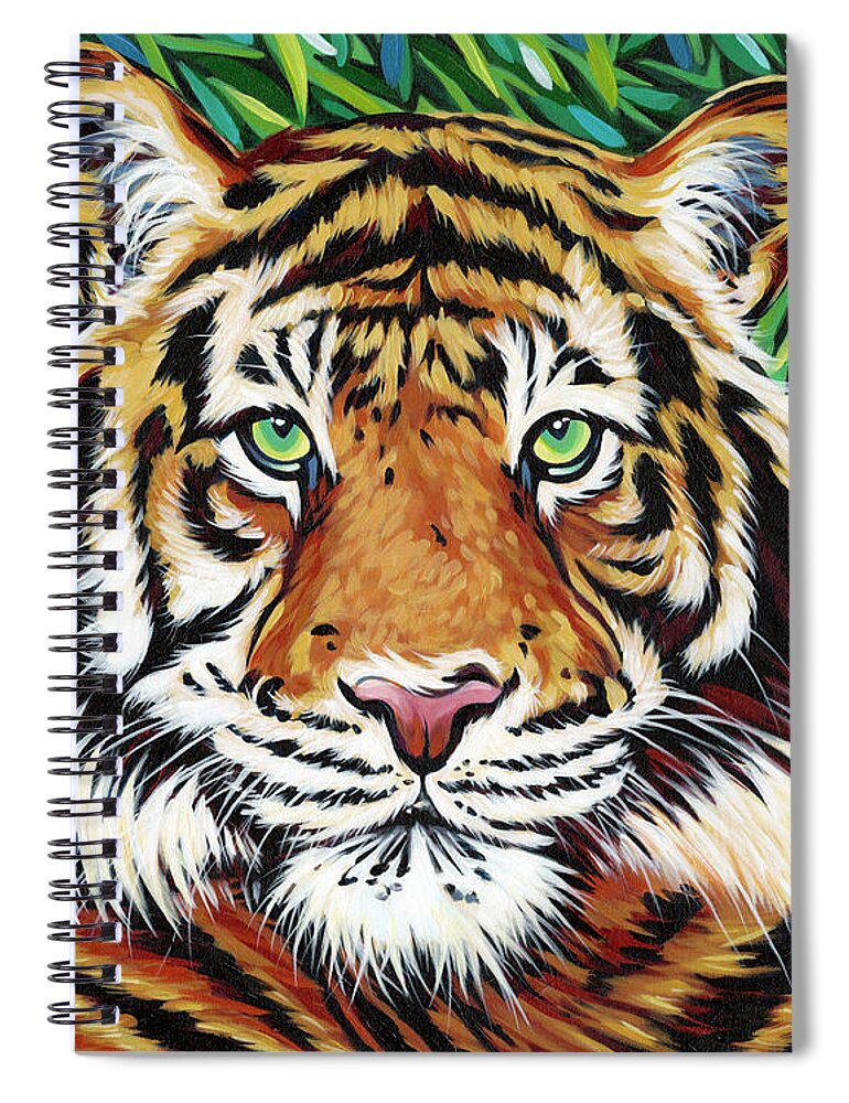 Animals Spiral Notebook featuring the painting Wild Beauties IIi #1 by Carolee Vitaletti