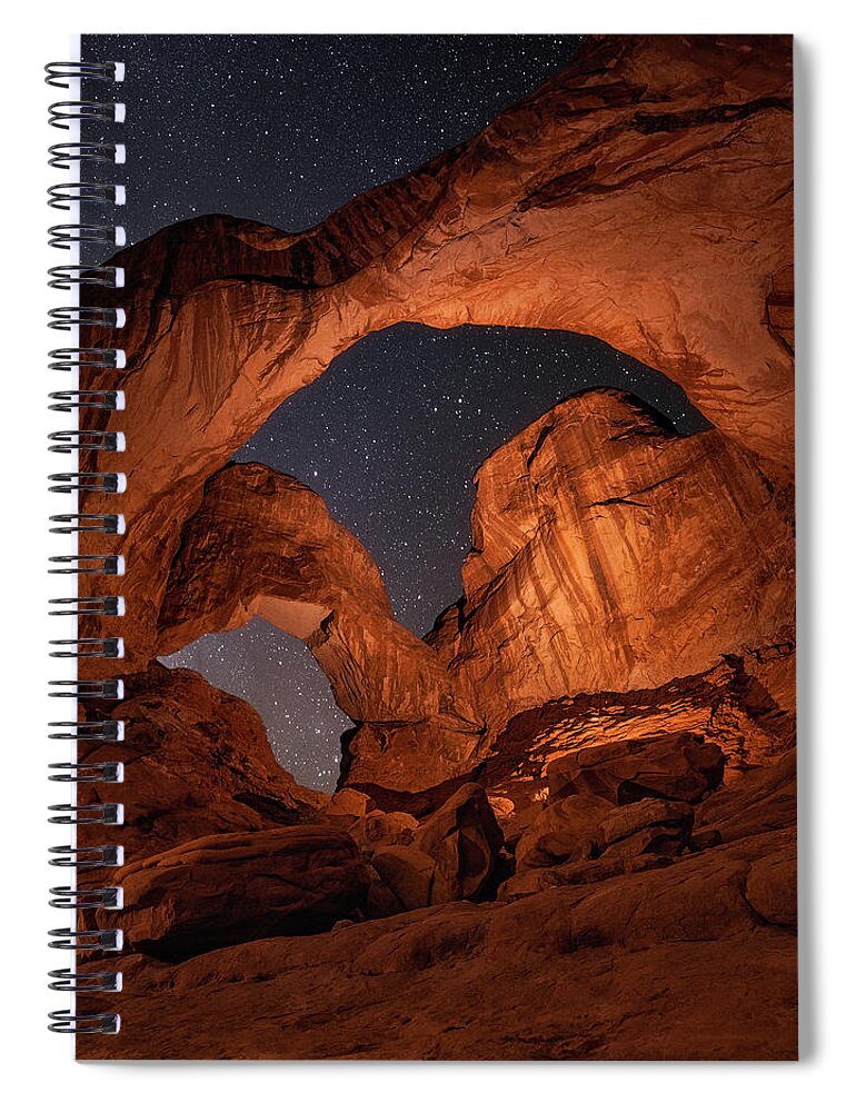 Night Photography Spiral Notebook featuring the photograph Wonders of the Night #1 by Darren White