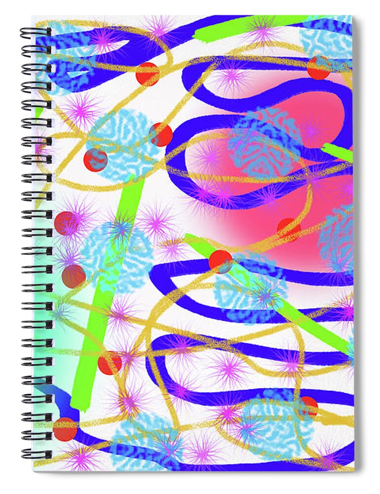 Walter Paul Bebirian: The Bebirian Art Collection Spiral Notebook featuring the digital art 10-2-2009fabcdefghijklmnopqrtu by Walter Paul Bebirian